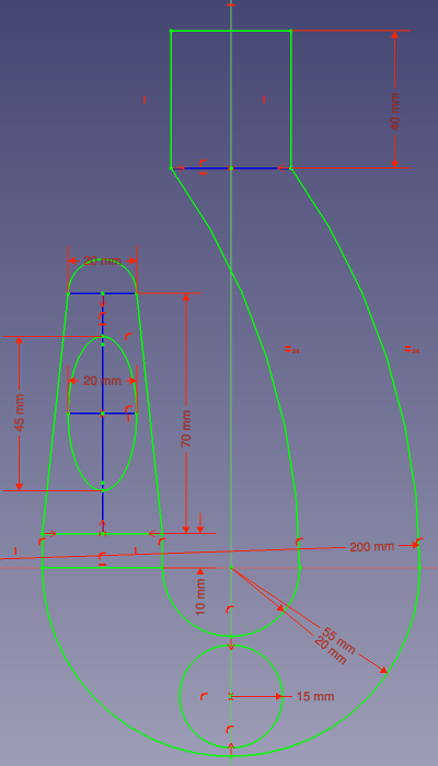 Flattened Design (from side) of Headphones